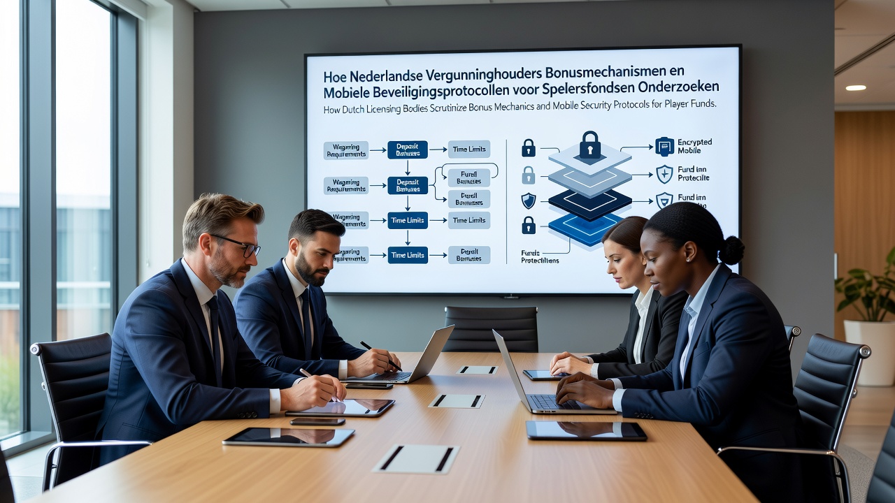 Weergave van mobiele beveiligingsprotocollen en encryptie controles die Nederlandse licentiegevers uitvoeren om spelersfondsen te beveiligen